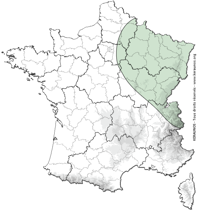 Carte de probabilité d'orage