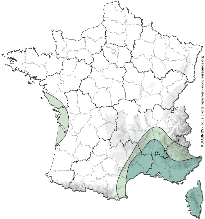 Carte de probabilité d'orage