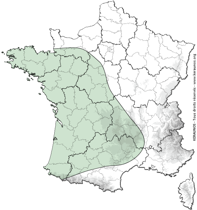 Carte de probabilité d'orage