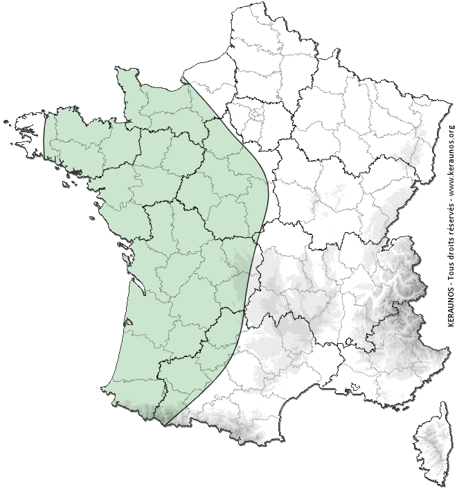 Carte de probabilité d'orage