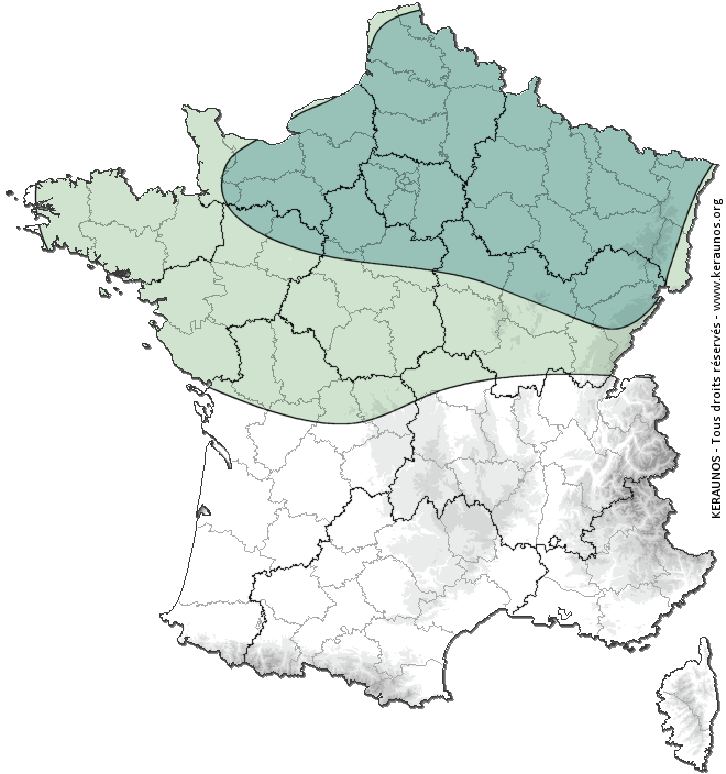 Carte de probabilité d'orage