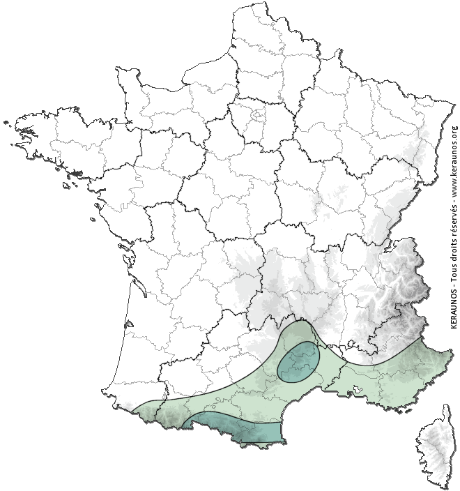 Carte de probabilité d'orage