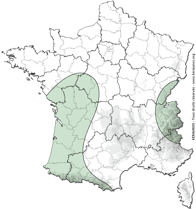 Carte de probabilité d'orage