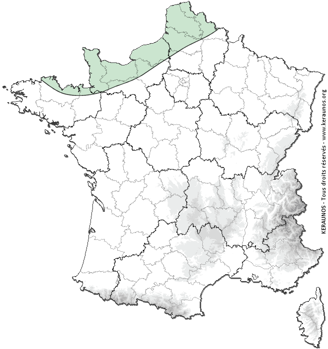 Carte de probabilité d'orage