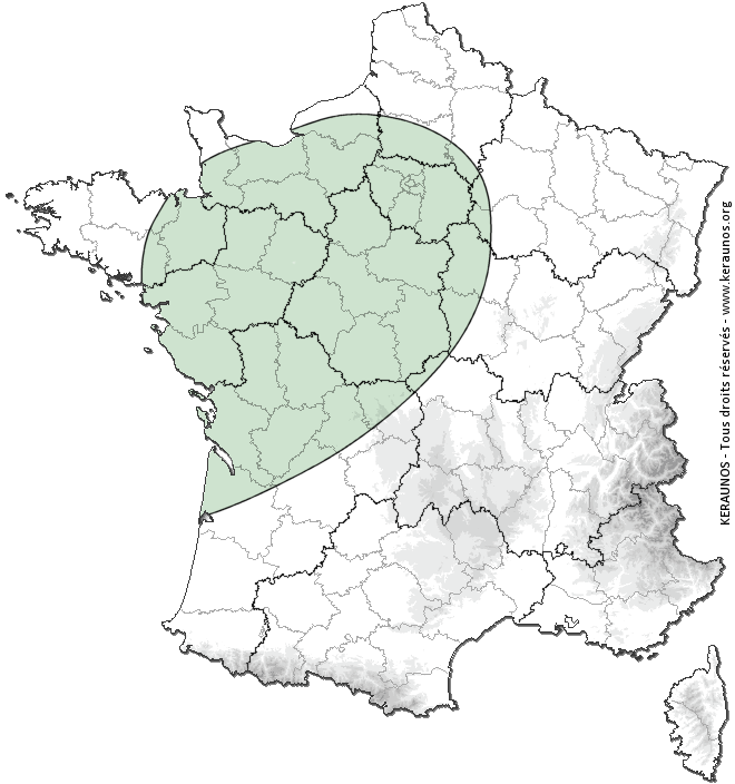 Carte de probabilité d'orage