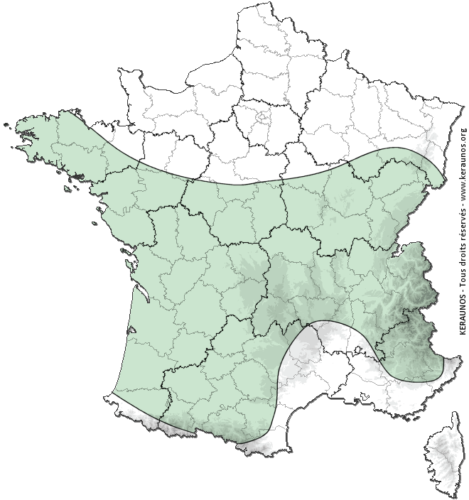 Carte de probabilité d'orage