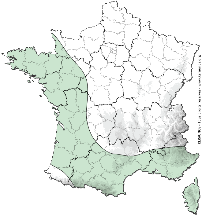 Carte de probabilité d'orage