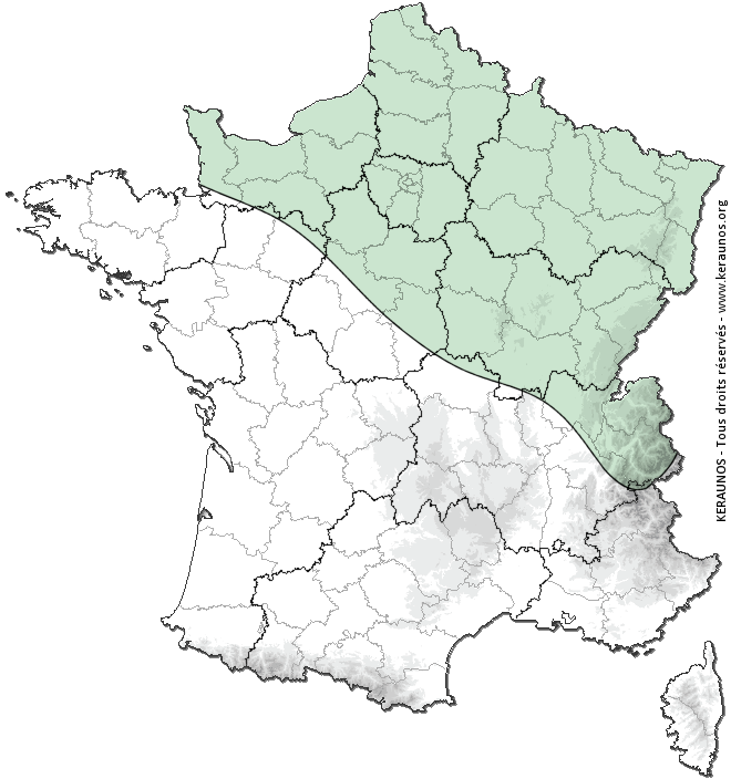 Carte de probabilité d'orage
