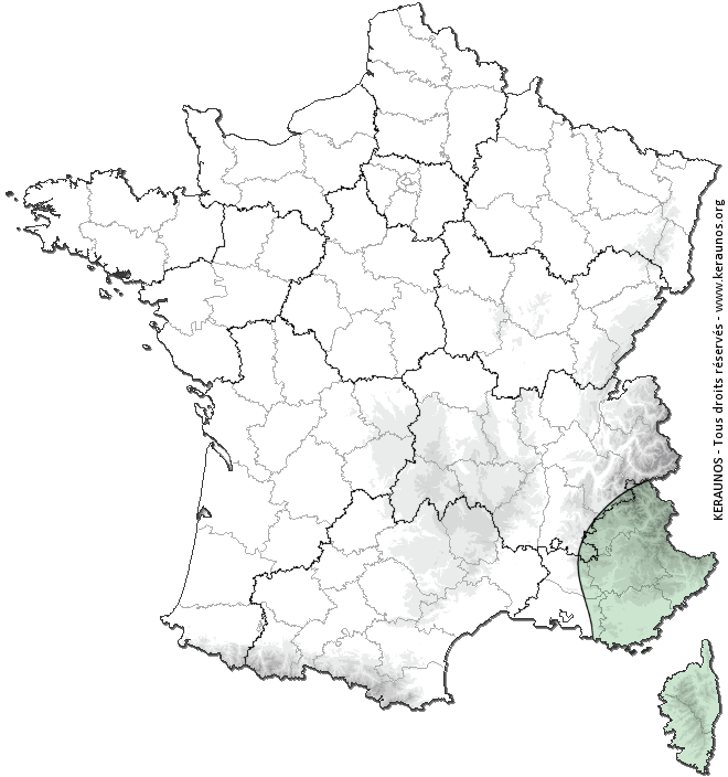 Carte de probabilité d'orage
