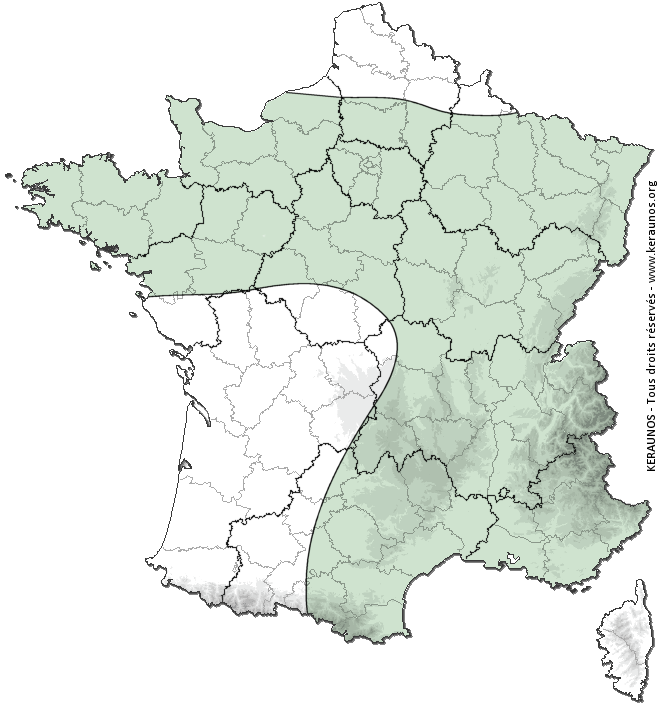Carte de probabilité d'orage