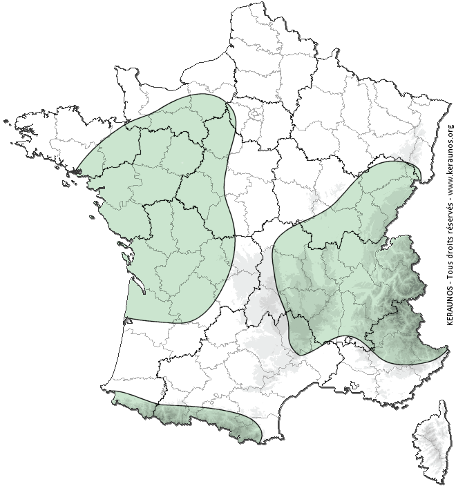Carte de probabilité d'orage