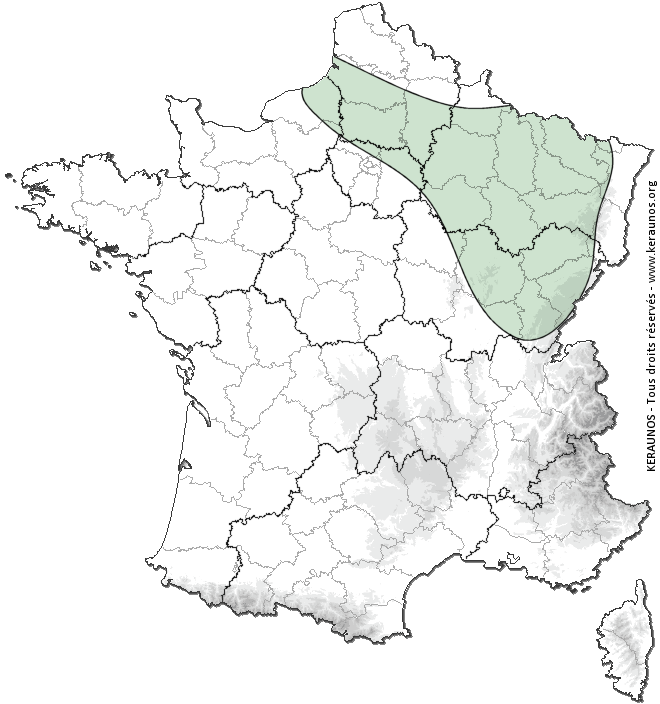 Carte de probabilité de tornade