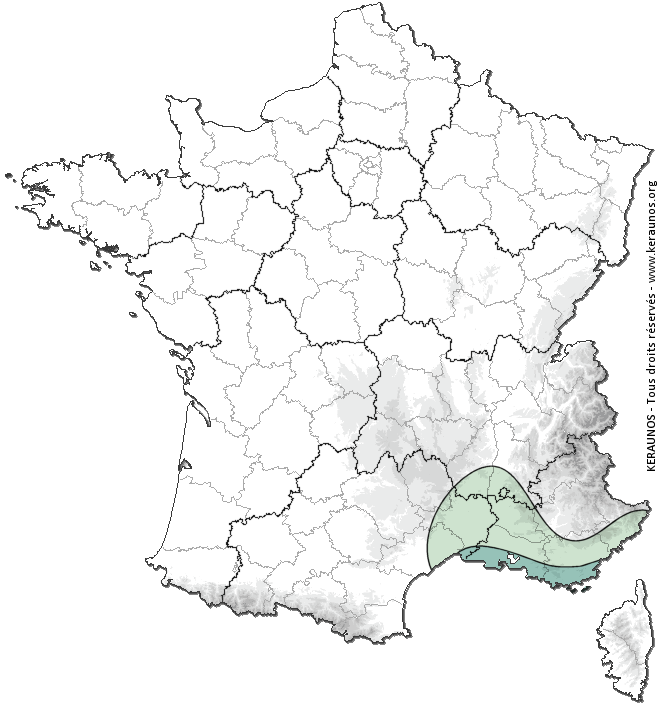 Carte de probabilité de tornade