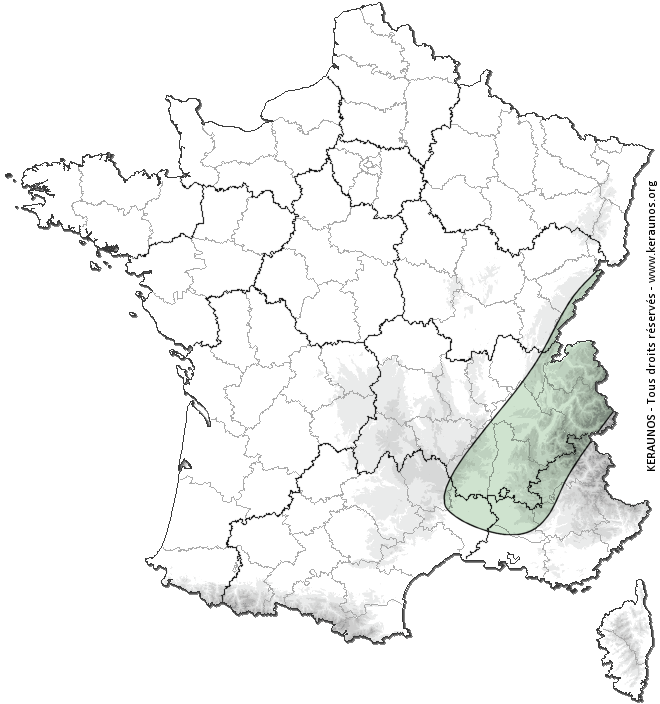 Carte de probabilité de tornade