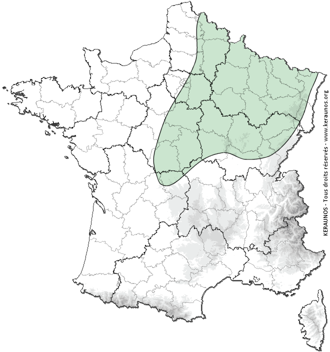 Carte de probabilité de tornade