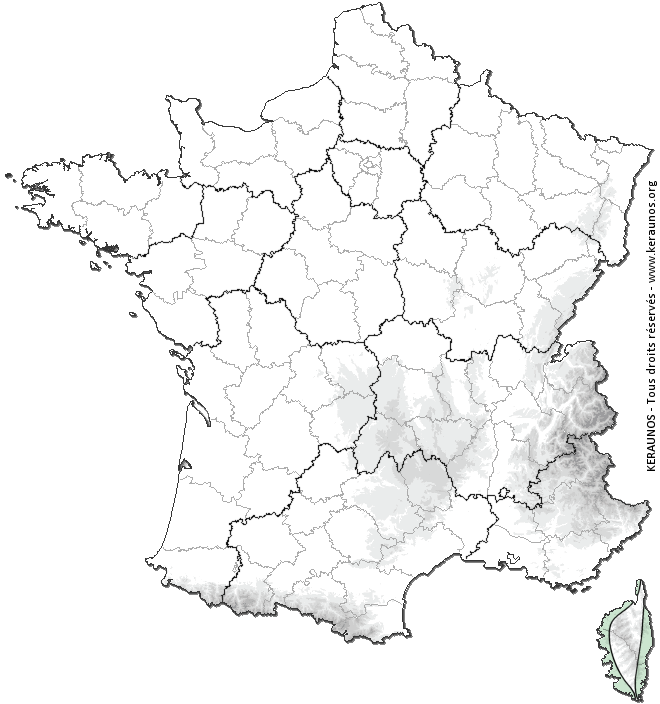 Carte de probabilité de tornade