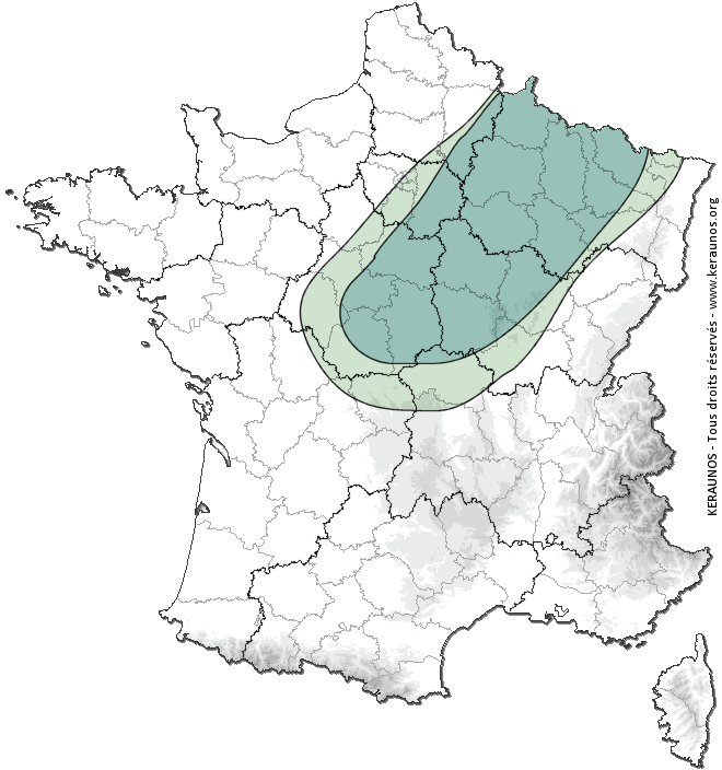 Carte de probabilité de tornade
