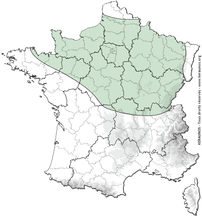 Carte de probabilité de tornade