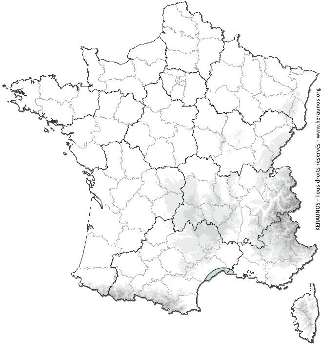 Carte de probabilité de tornade