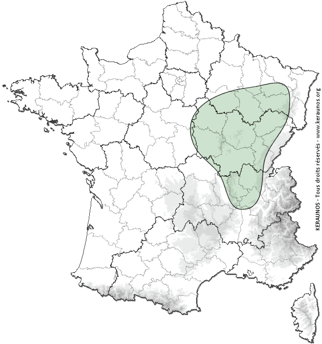 Carte de probabilité de tornade