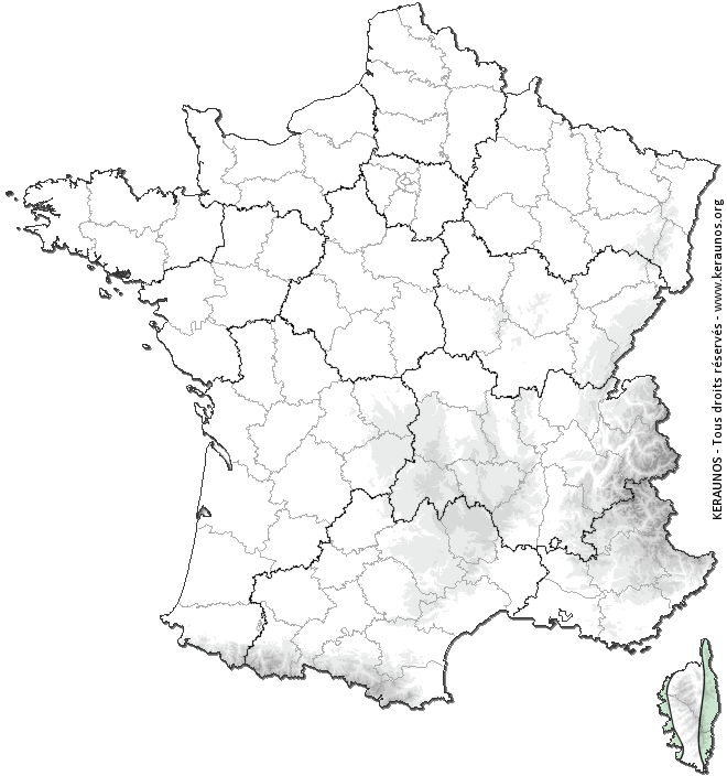 Carte de probabilité de tornade