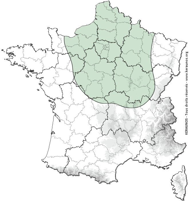 Carte de probabilité de tornade