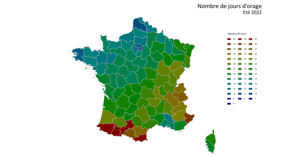 Bilan de l'activité orageuse de l'été 2022