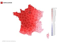 Bilan de l'activité orageuse du 1er trimestre 2014