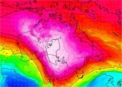 Canicule exceptionnelle en Australie avec près de 50°C dans le sud le 19 décembre