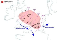 Derecho hivernal entre Grande-Bretagne, nord de la France et Belgique le 25 janvier 2014