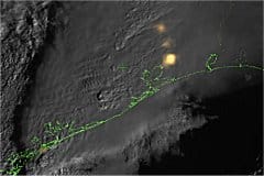 Premières images de détection de la foudre par satellite publiées par la NOAA