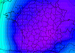 Descente d'air froid remarquable en altitude pour le début de l'hiver météorologique