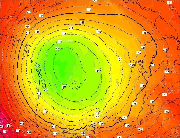 Goutte froide remarquable sur l'ouest de la France
