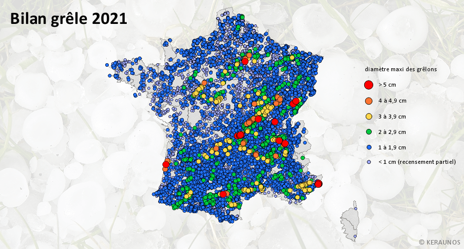La grêle en France en 2021 : quel bilan ?