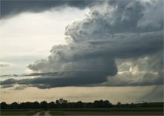 Supercellules et violents orages de grêle entre Lorraine et Alsace le 13 mai 2015