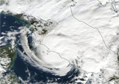 Un medicane touche terre près de Rome en Italie le 3 décembre