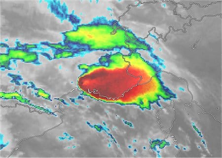 Orage en V diluvien sur le Gard le 14 septembre