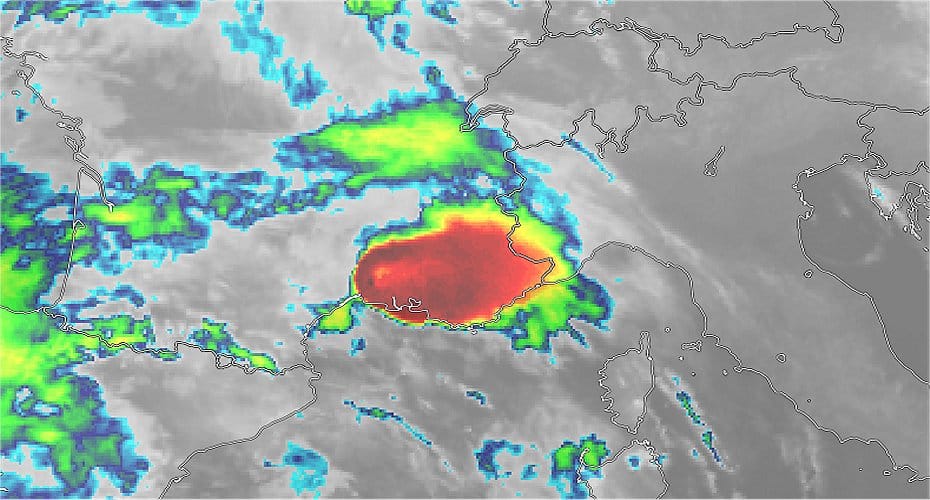 Orage en V diluvien sur le Gard le 14 septembre