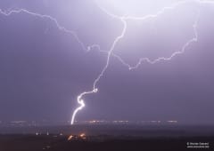 Orages parfois forts avec cumuls importants et rafales de vent dans l'est le 22 juillet