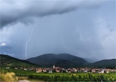 Orages parfois très pluvieux entre Vosges et Alsace le 12 juillet 2014