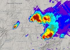 Orages avec très fortes pluies le 21 juillet sur le Massif Central
