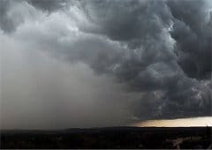 Front froid orageux de l'est des Pyrénées au Massif-Central le 25 septembre