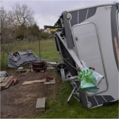 Orages très venteux au passage de la dépression Susanna sur la France
