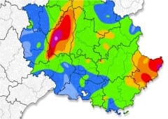 Episode pluvio-orageux très étendu dans l'est et le sud-est les 3 et 4 novembre