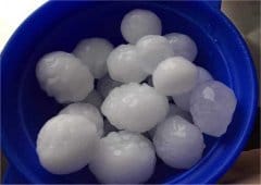 Orages violents avec grêlons de 5 cm et rafales jusqu'à 140 km/h sur le nord du pays le 4 juin