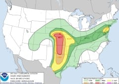 Sévère dégradation orageuse prévue ce 26 avril sur les grandes plaines américaines