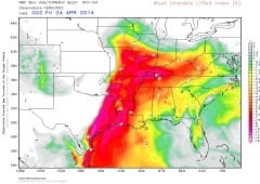 Risque d’orages violents et tornades aux Etats-Unis ce jeudi