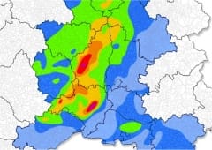 Episode pluvio-orageux intense dans le sud-est les 9 et 10 octobre