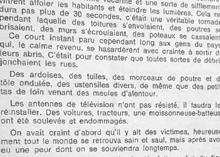 Tornade EF2 à Antoigné (Maine-et-Loire) le 16 novembre 1969