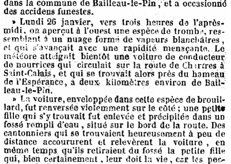 Tornade EF2 à Bailleau-le-Pin (Eure-et-Loir) le 26 janvier 1846